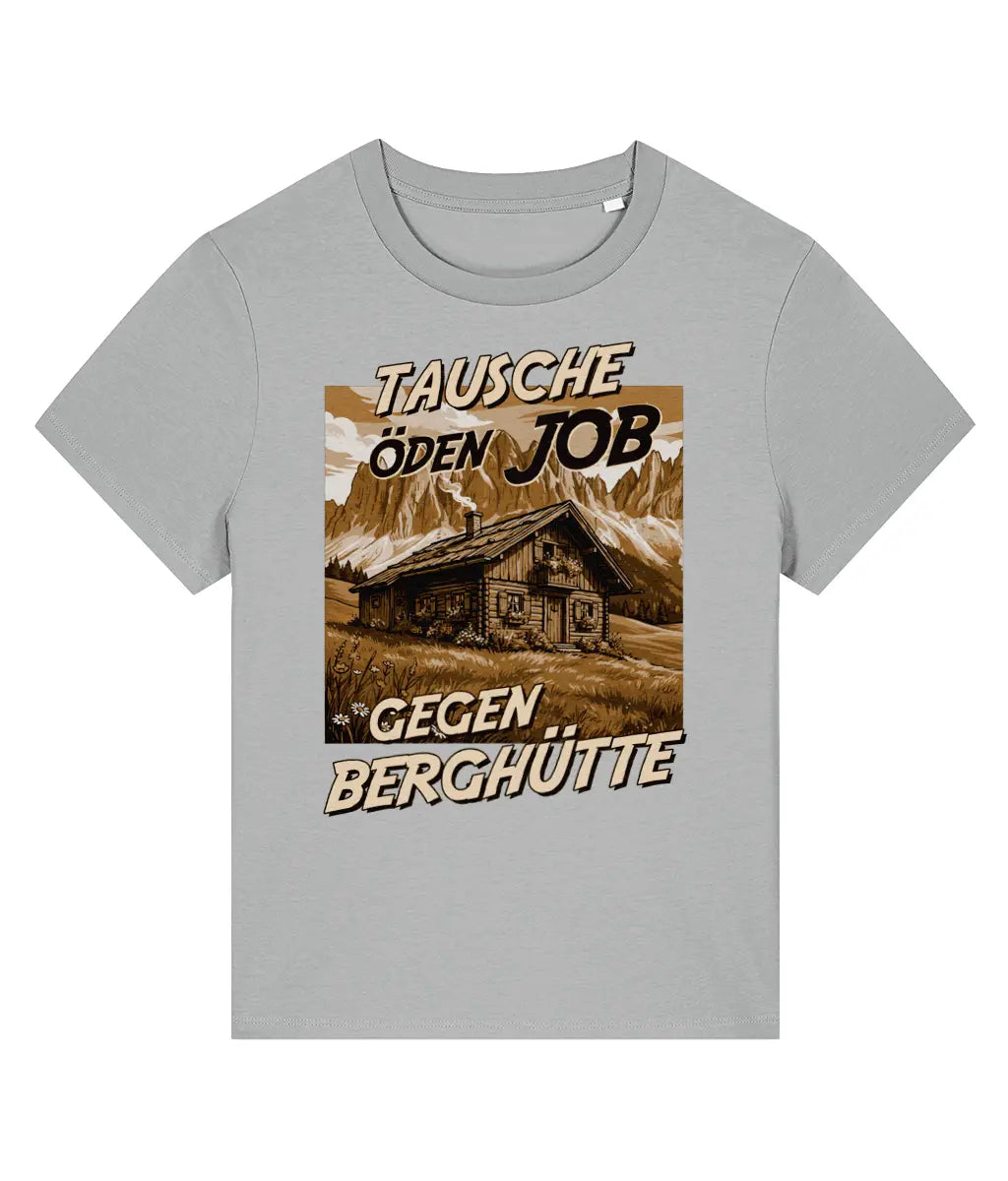 AlpenSucht® Organic Damen T-Shirt "Berghütte 2.0"