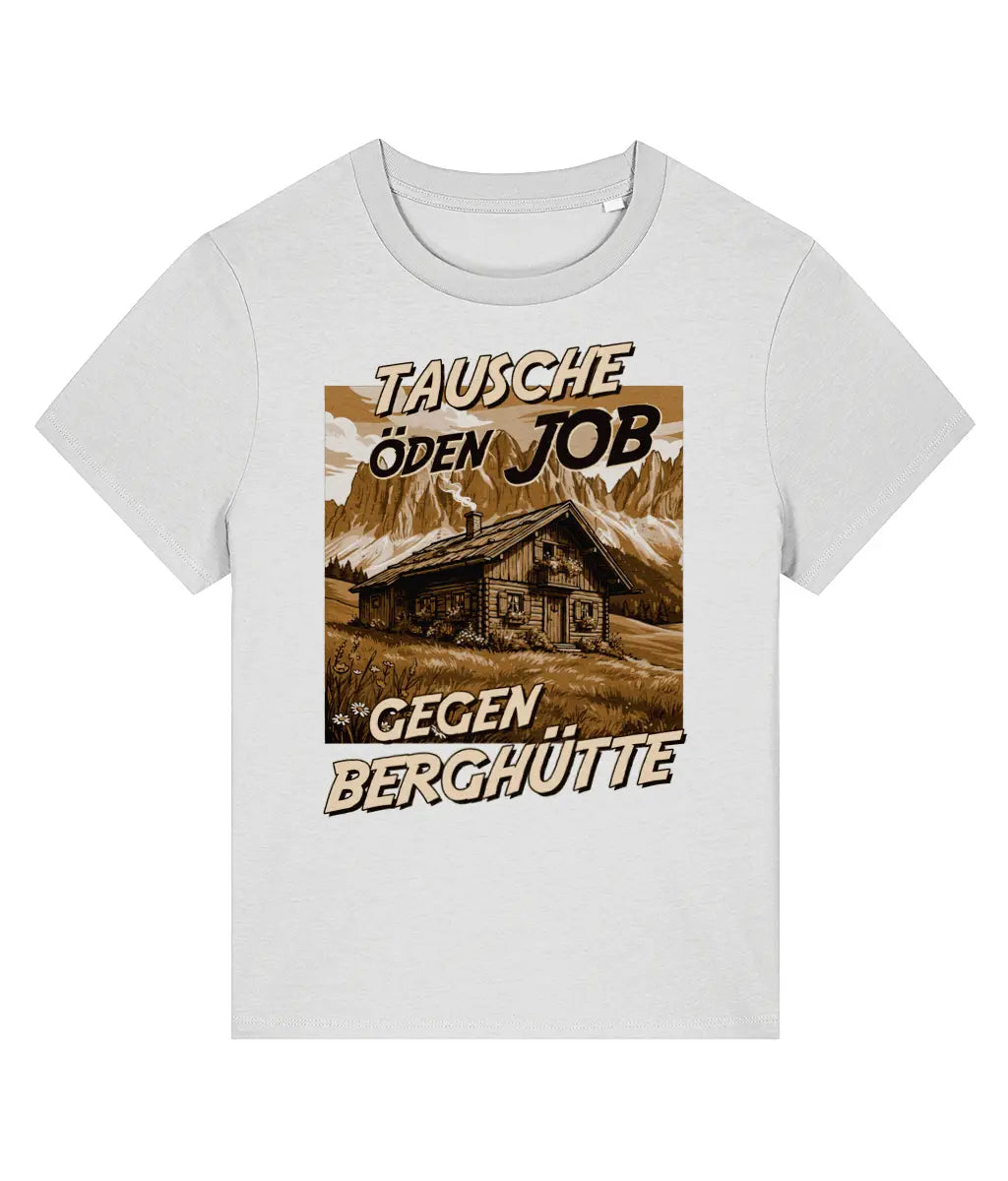 AlpenSucht® Organic Damen T-Shirt "Berghütte 2.0"