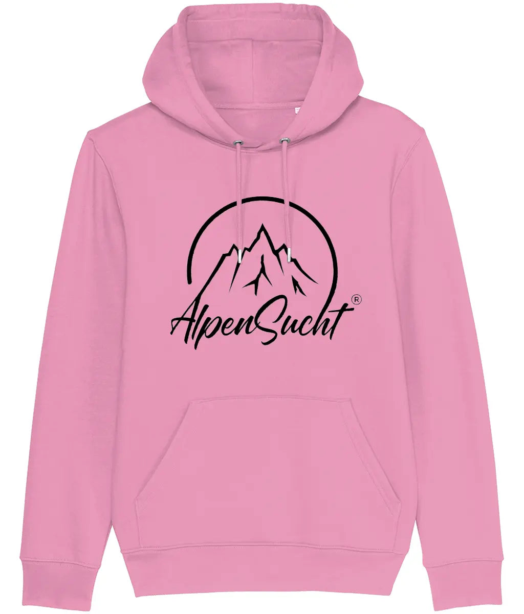 AlpenSucht® Unisex Hoodie mit schwarzem Logo