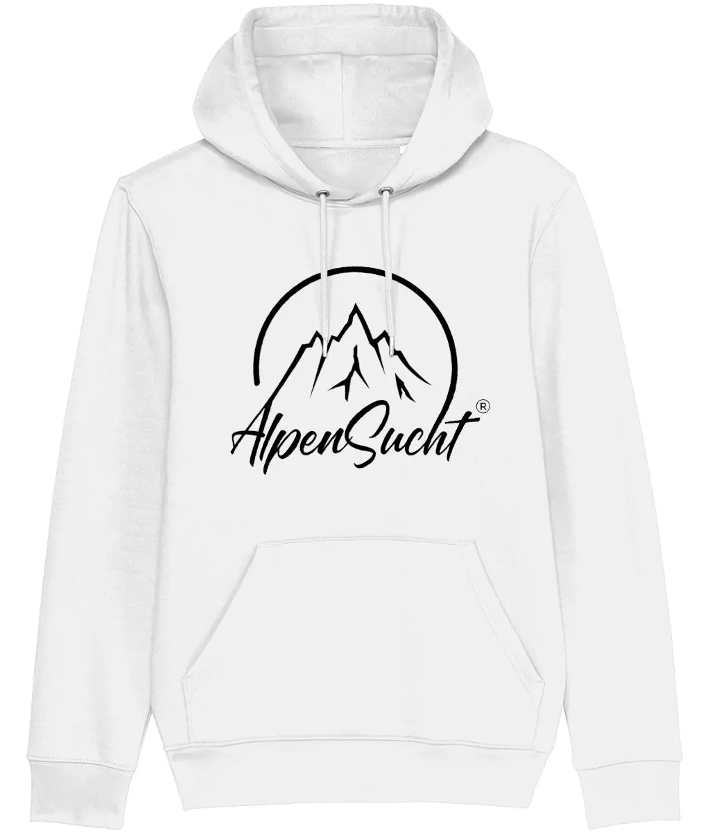 AlpenSucht® Unisex Hoodie mit schwarzem Logo