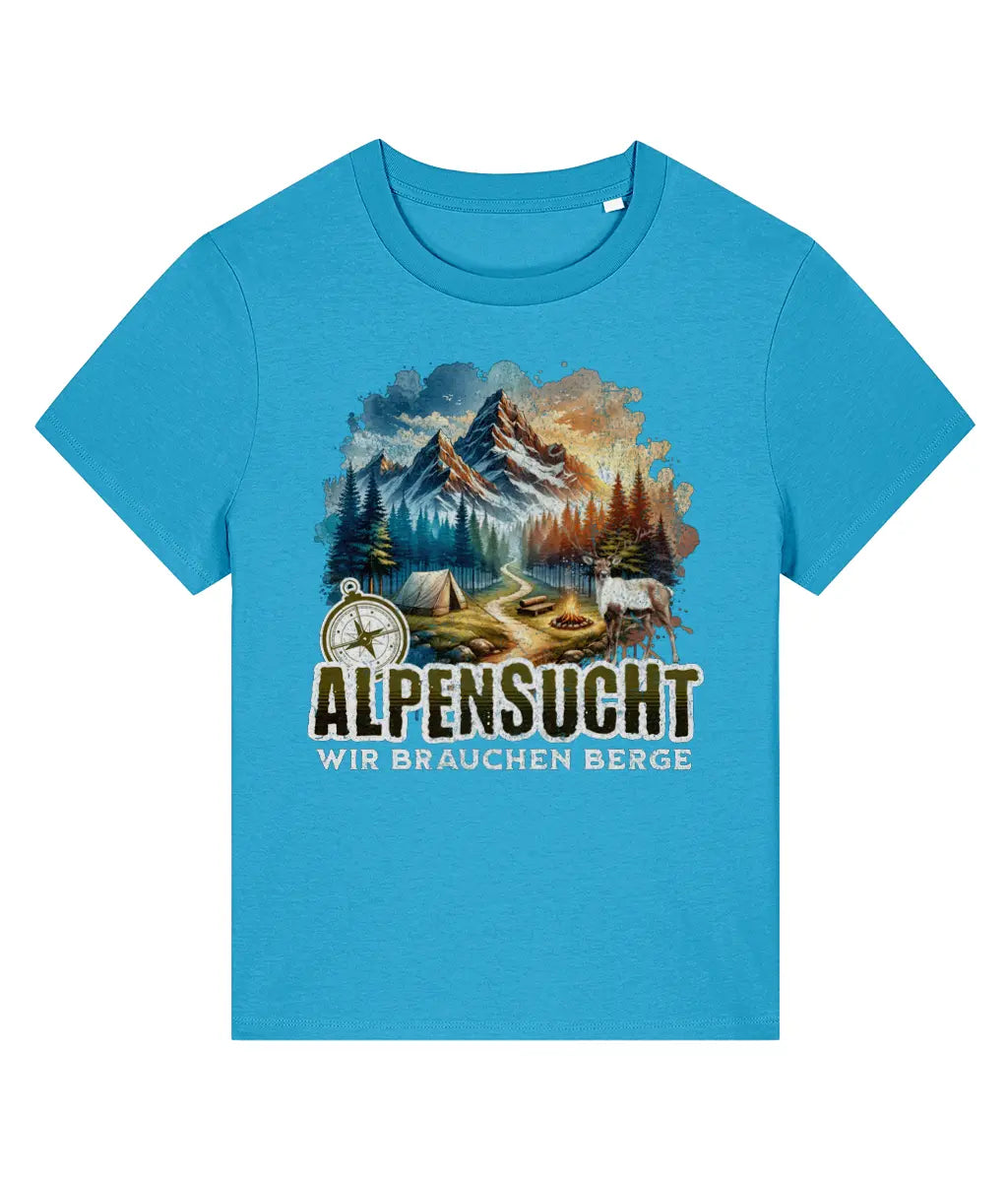 AlpenSucht® Organic Damen T-Shirt "Mountains Evening"
