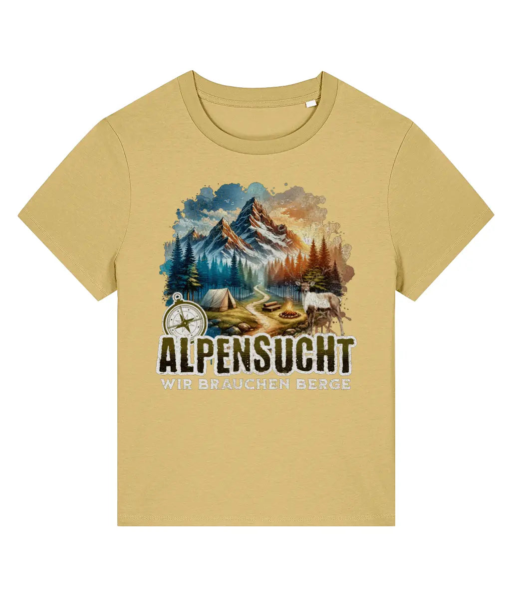 AlpenSucht® Organic Damen T-Shirt "Mountains Evening"