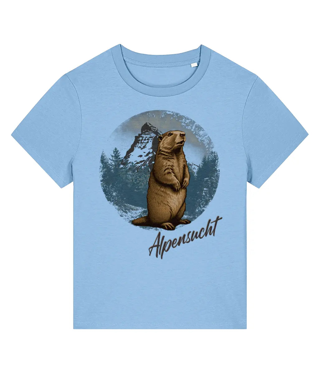 AlpenSucht® Organic Damen T-Shirt "Murmeltier 2.0"