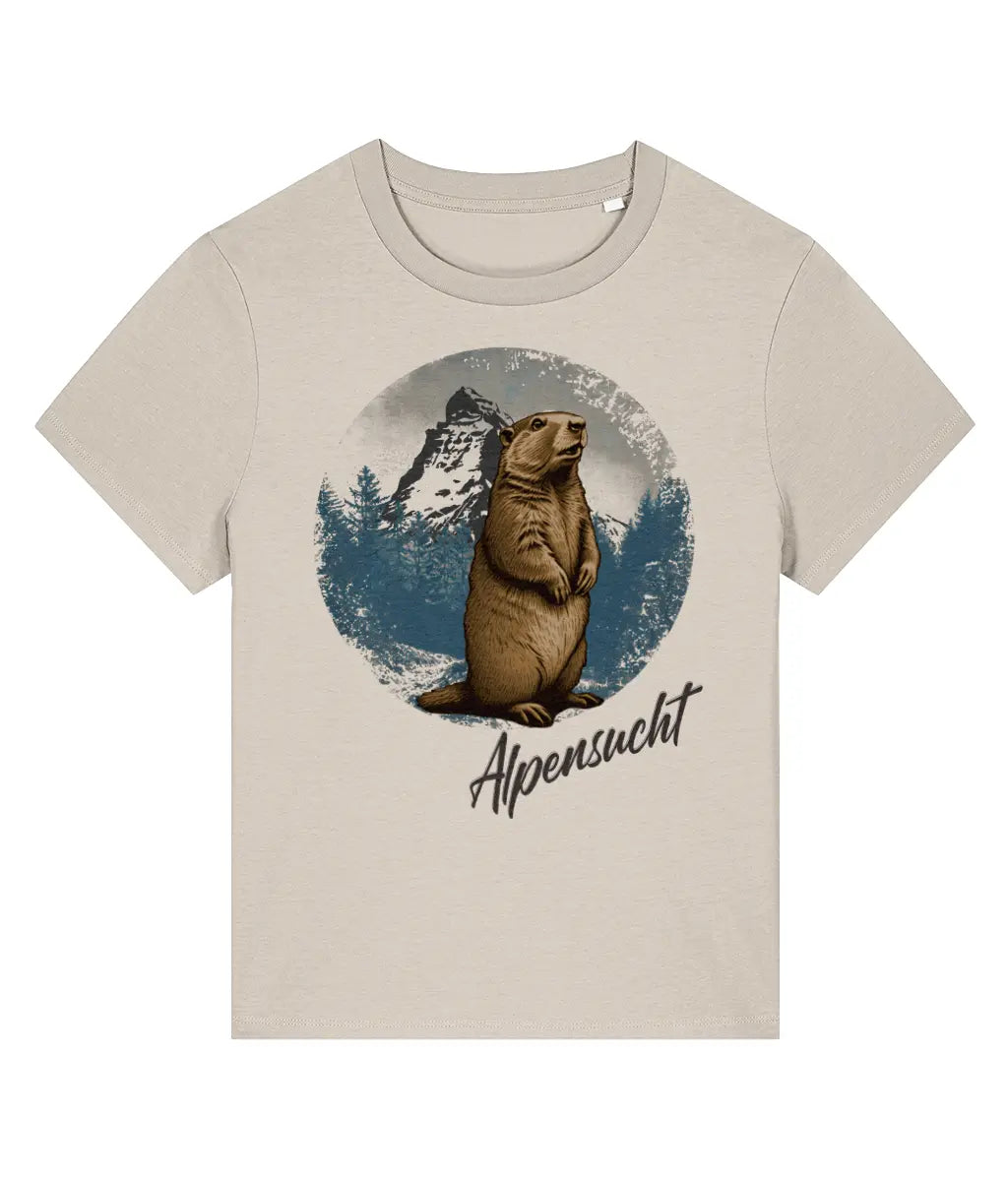 AlpenSucht® Organic Damen T-Shirt "Murmeltier 2.0"