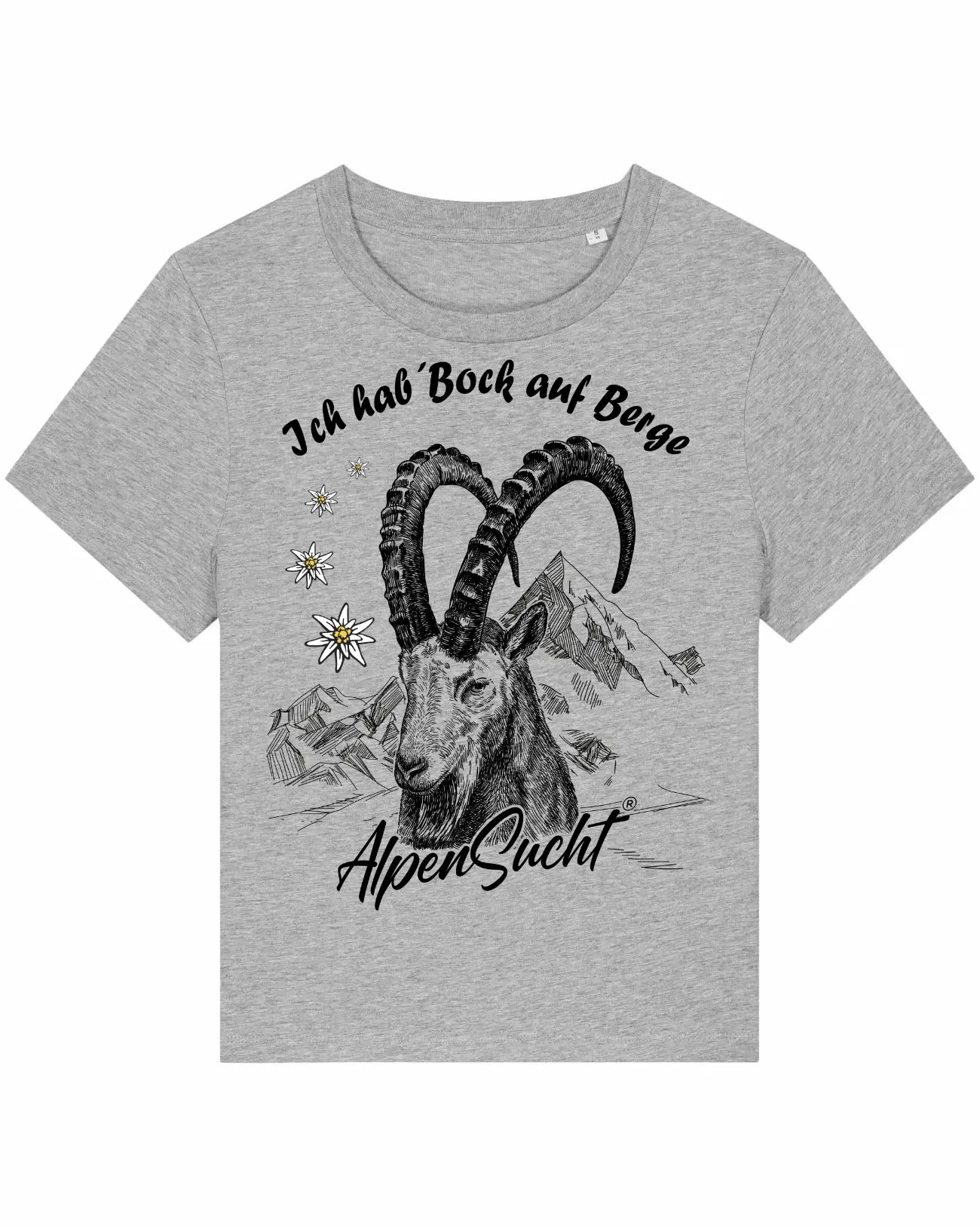 AlpenSucht® Organic Damen T-Shirt "Steinbock"