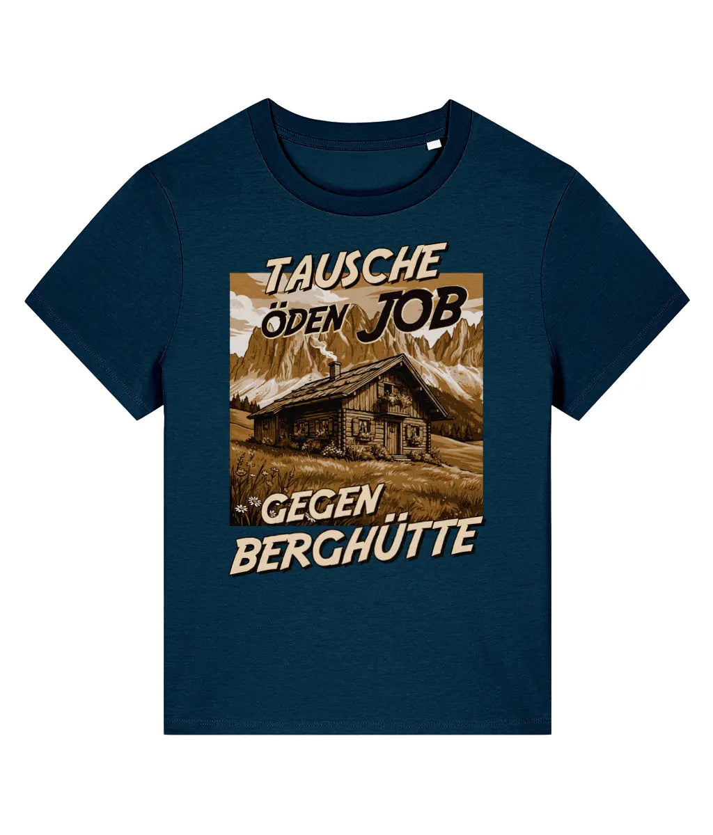 AlpenSucht® Organic Damen T-Shirt "Berghütte 2.0"