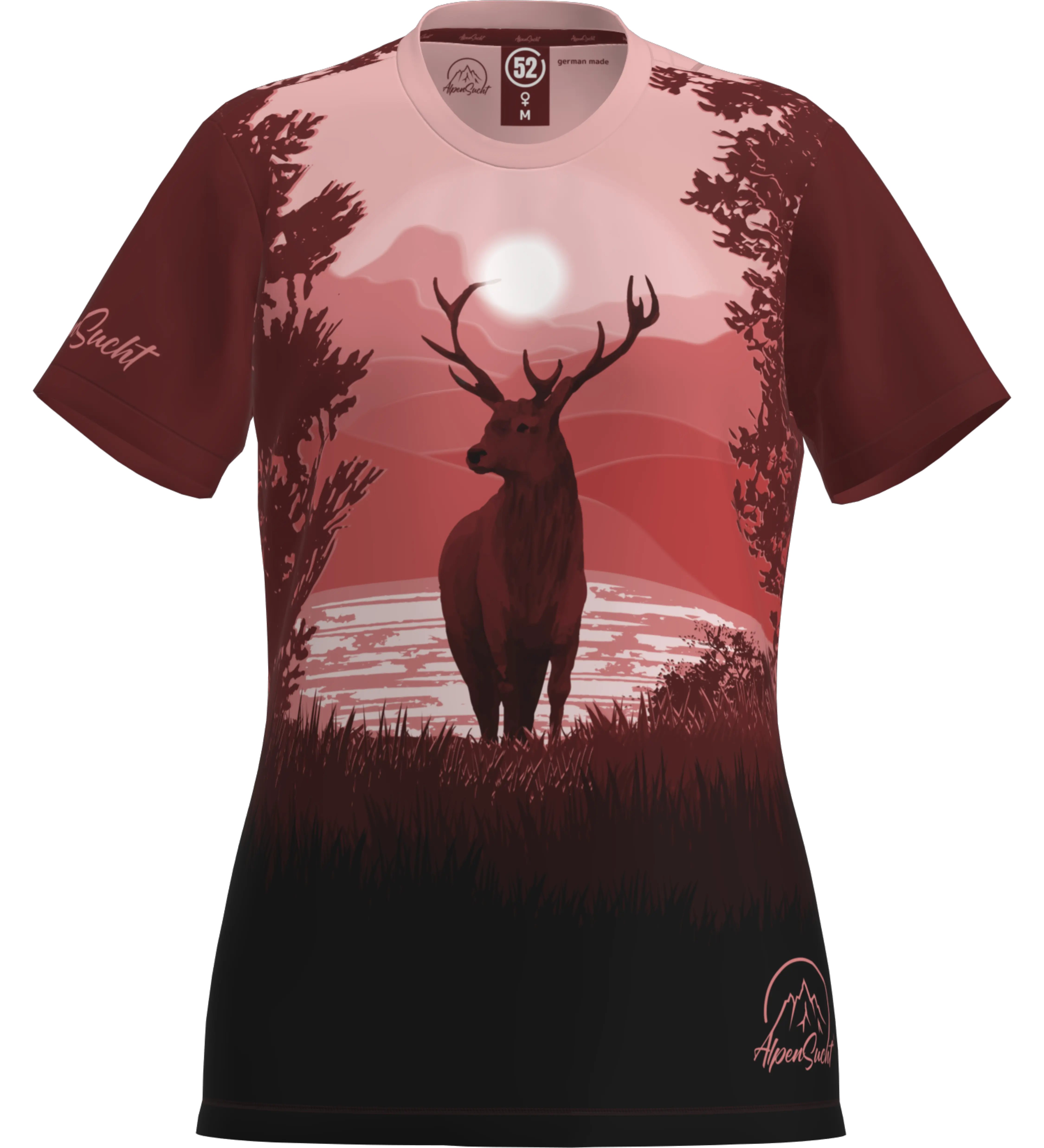 AlpenSucht® Damen Funktionsshirt "Hirsch"