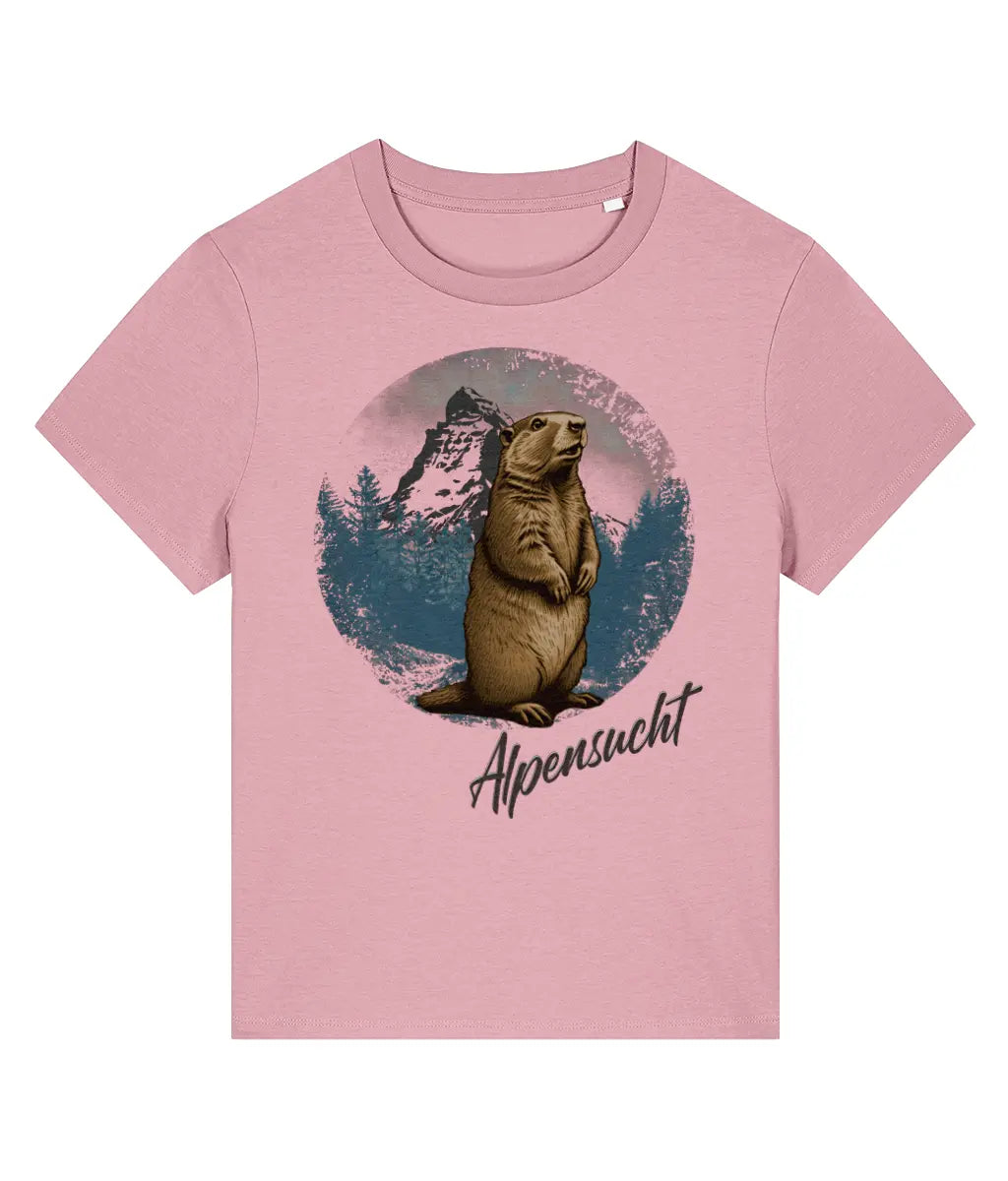 AlpenSucht® Organic Damen T-Shirt "Murmeltier 2.0"