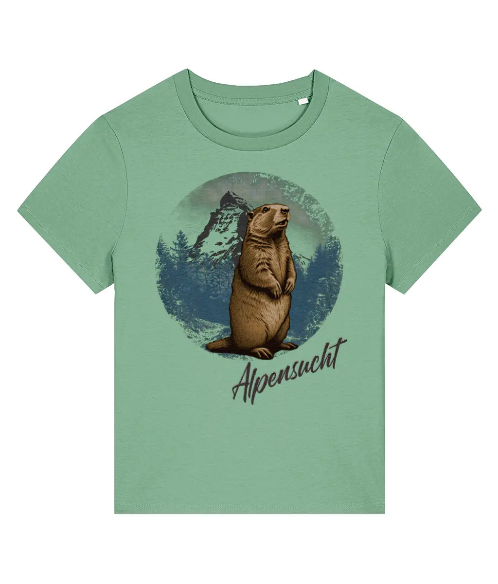 AlpenSucht® Organic Damen T-Shirt "Murmeltier 2.0"