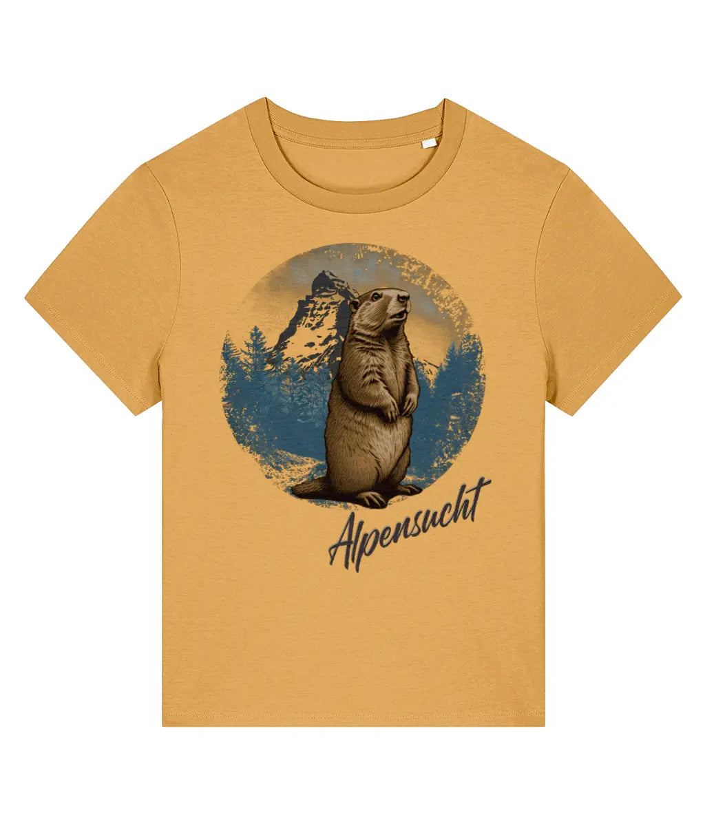 AlpenSucht® Organic Damen T-Shirt "Murmeltier 2.0"
