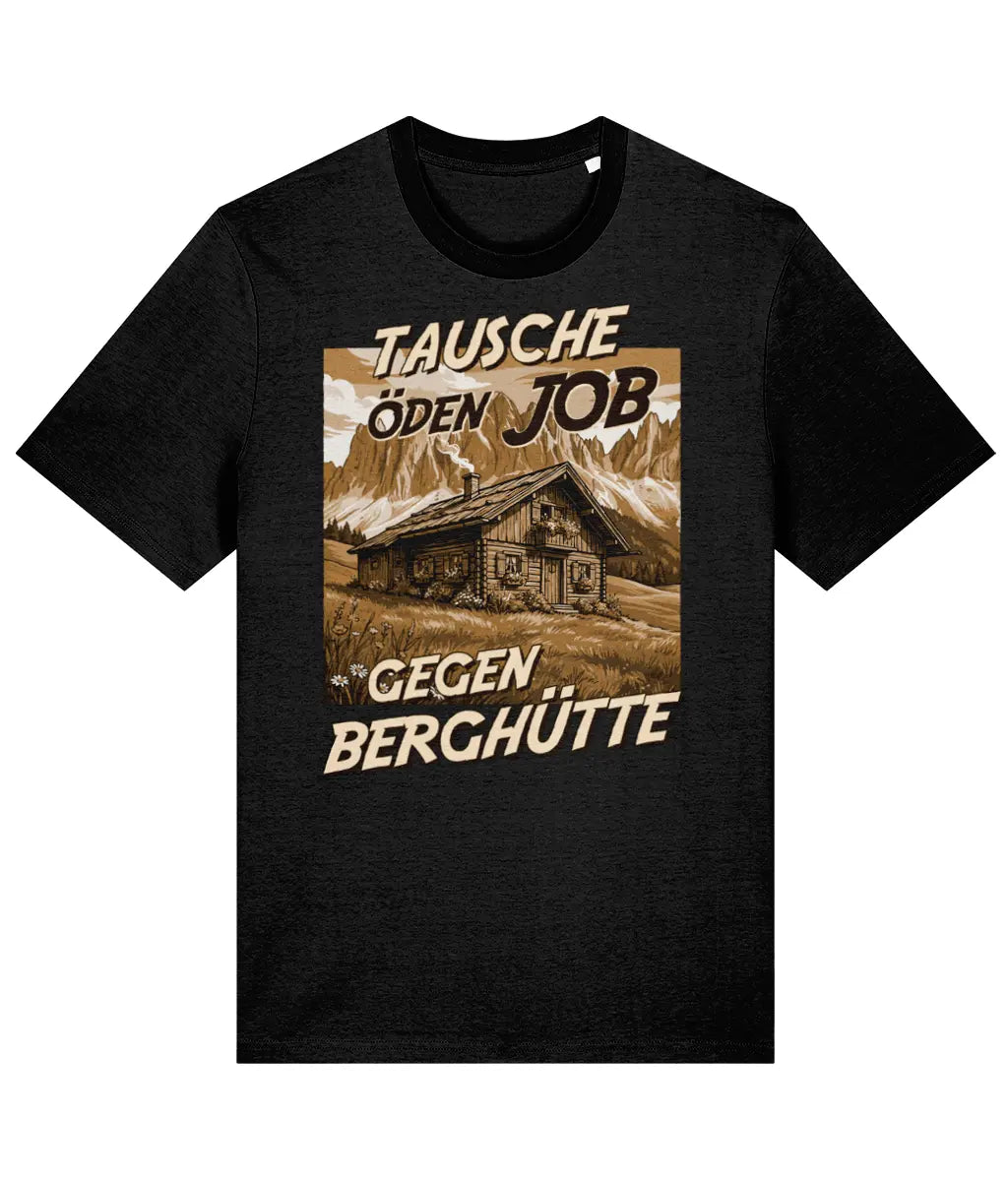 AlpenSucht® Organic Unisex T-Shirt "Berghütte 2.0"