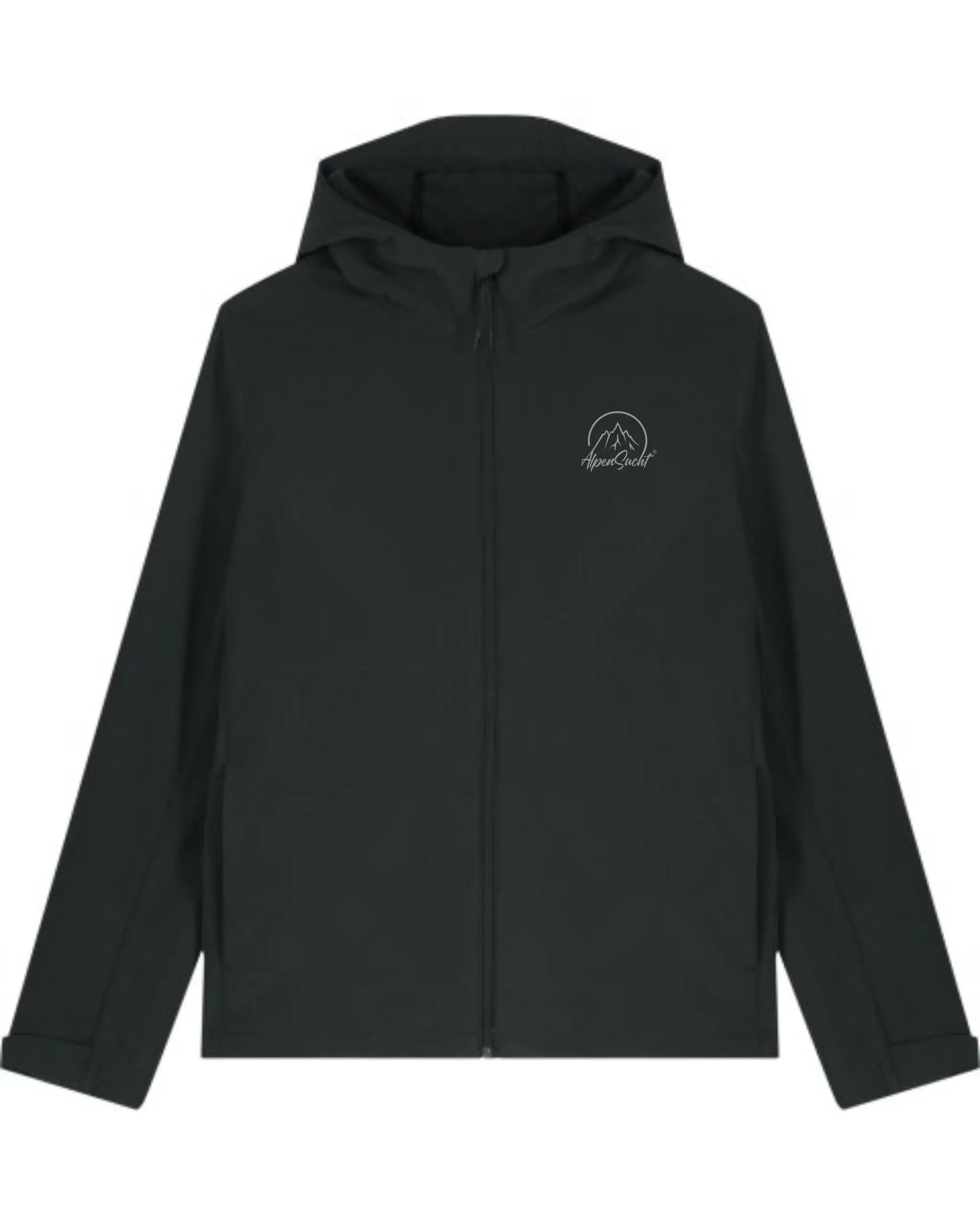 AlpenSucht® Unisex Softshelljacke mit Kapuze