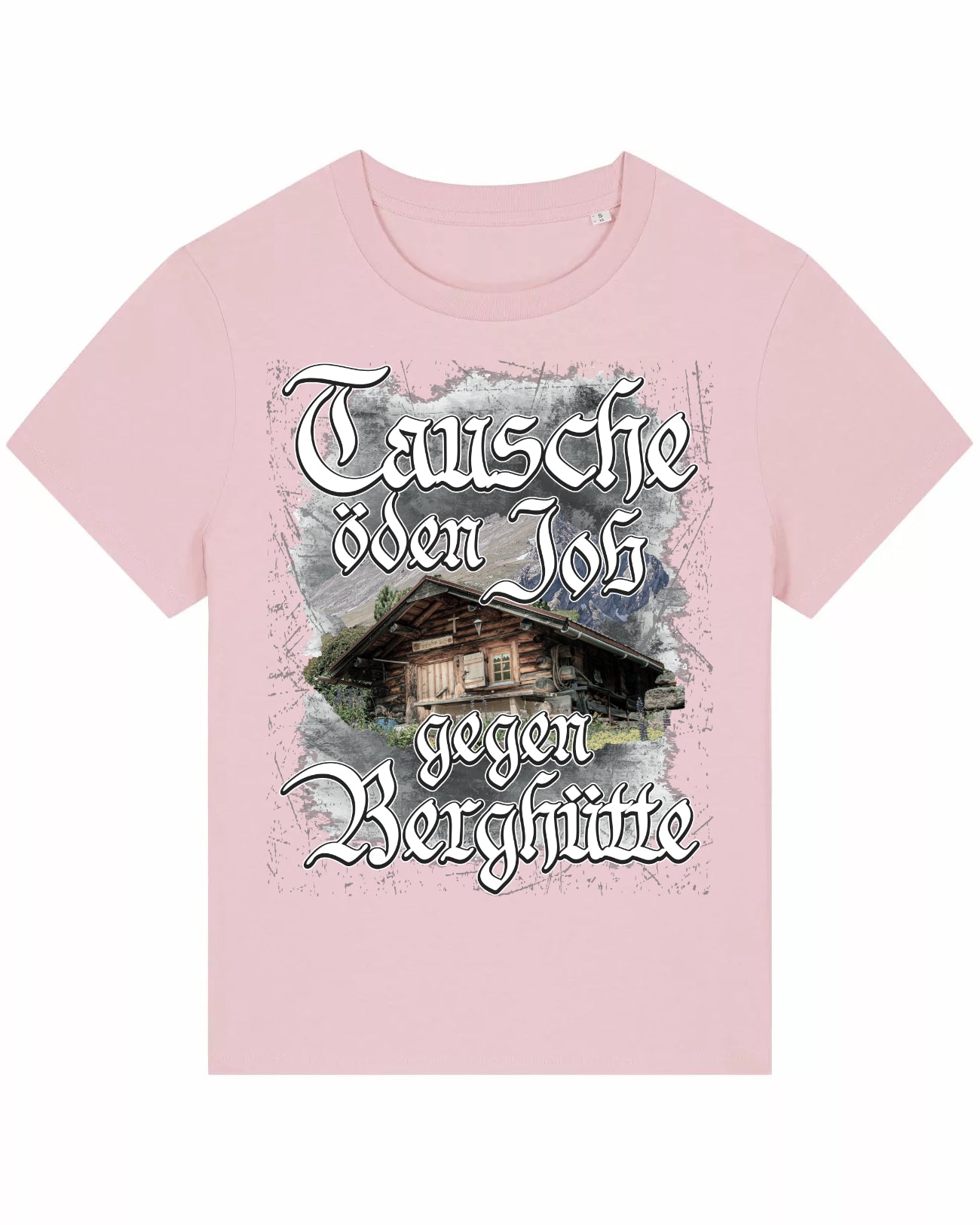 AlpenSucht® Organic Damen T-Shirt "Berghütte"