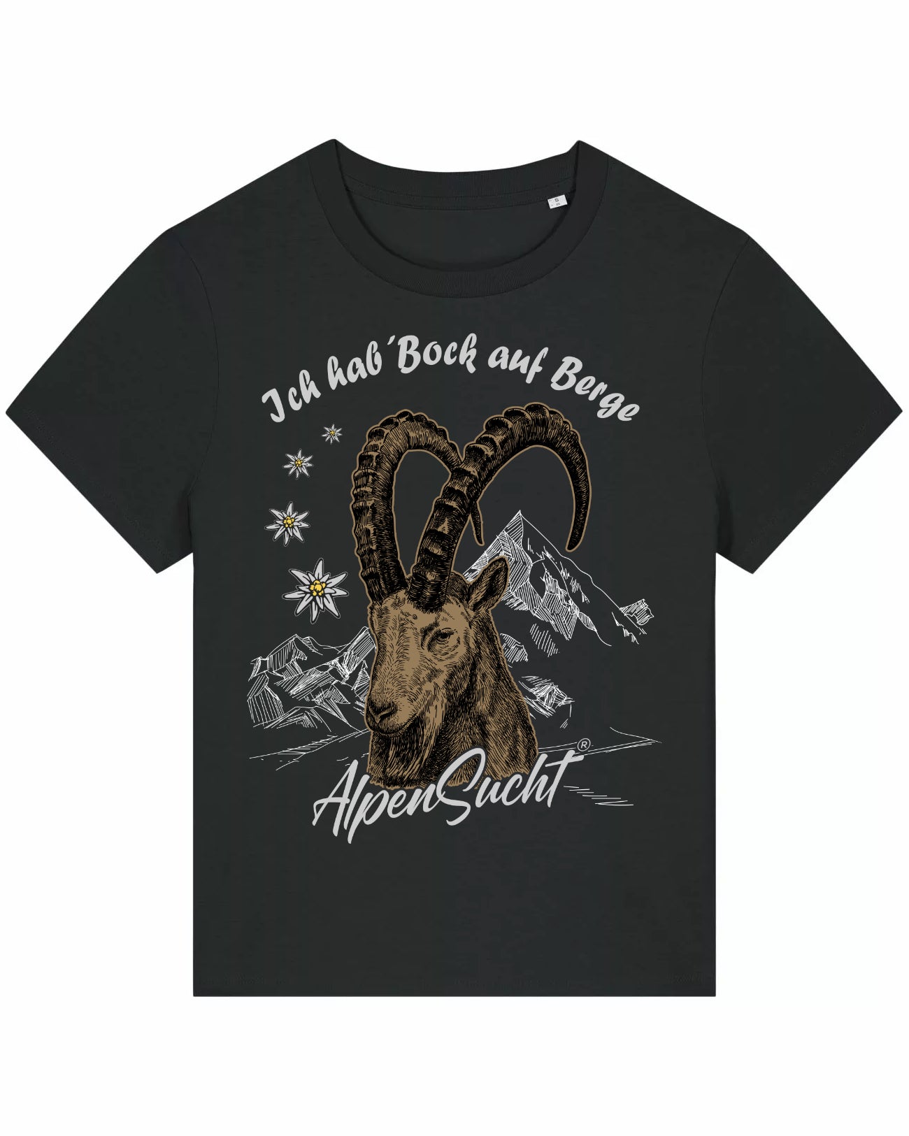 AlpenSucht® Organic Damen T-Shirt "Steinbock"