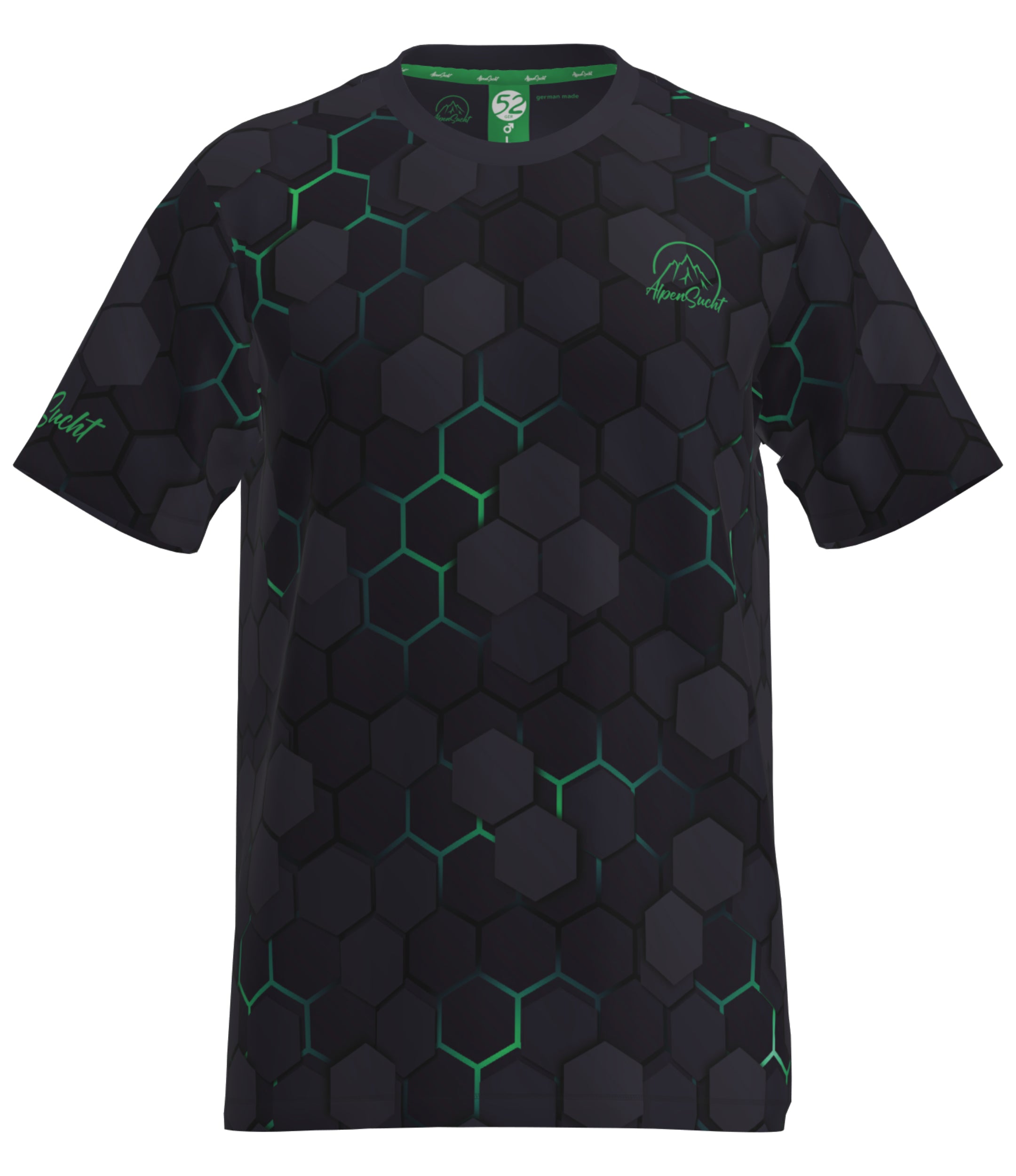 AlpenSucht® Unisex Funktionsshirt "Hexagon"