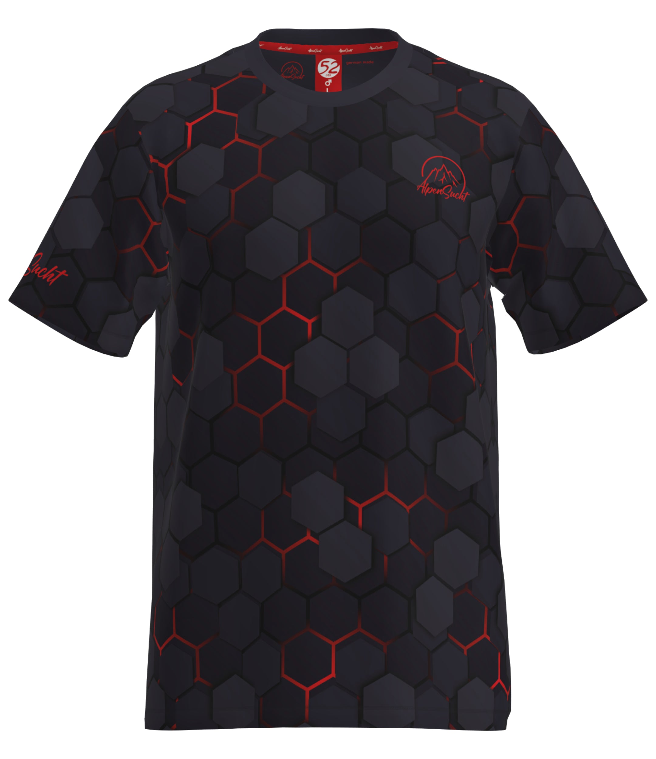 AlpenSucht® Unisex Funktionsshirt "Hexagon"