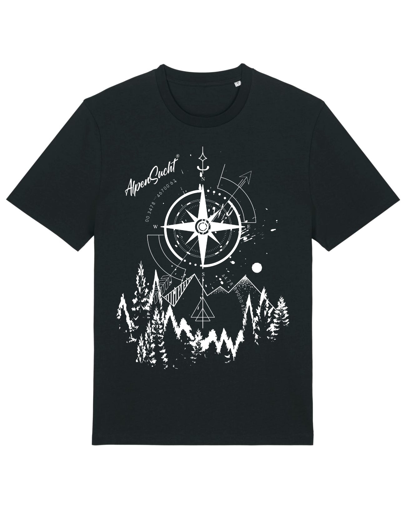 AlpenSucht® Organic Unisex T-Shirt "Kompass"