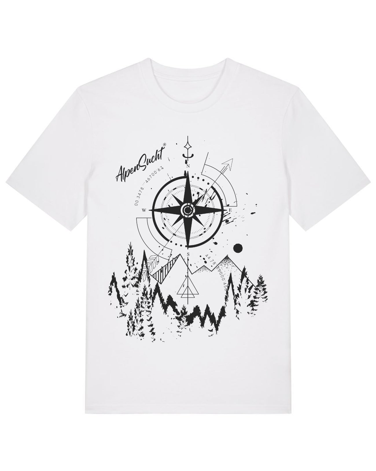 AlpenSucht® Organic Unisex T-Shirt "Kompass"