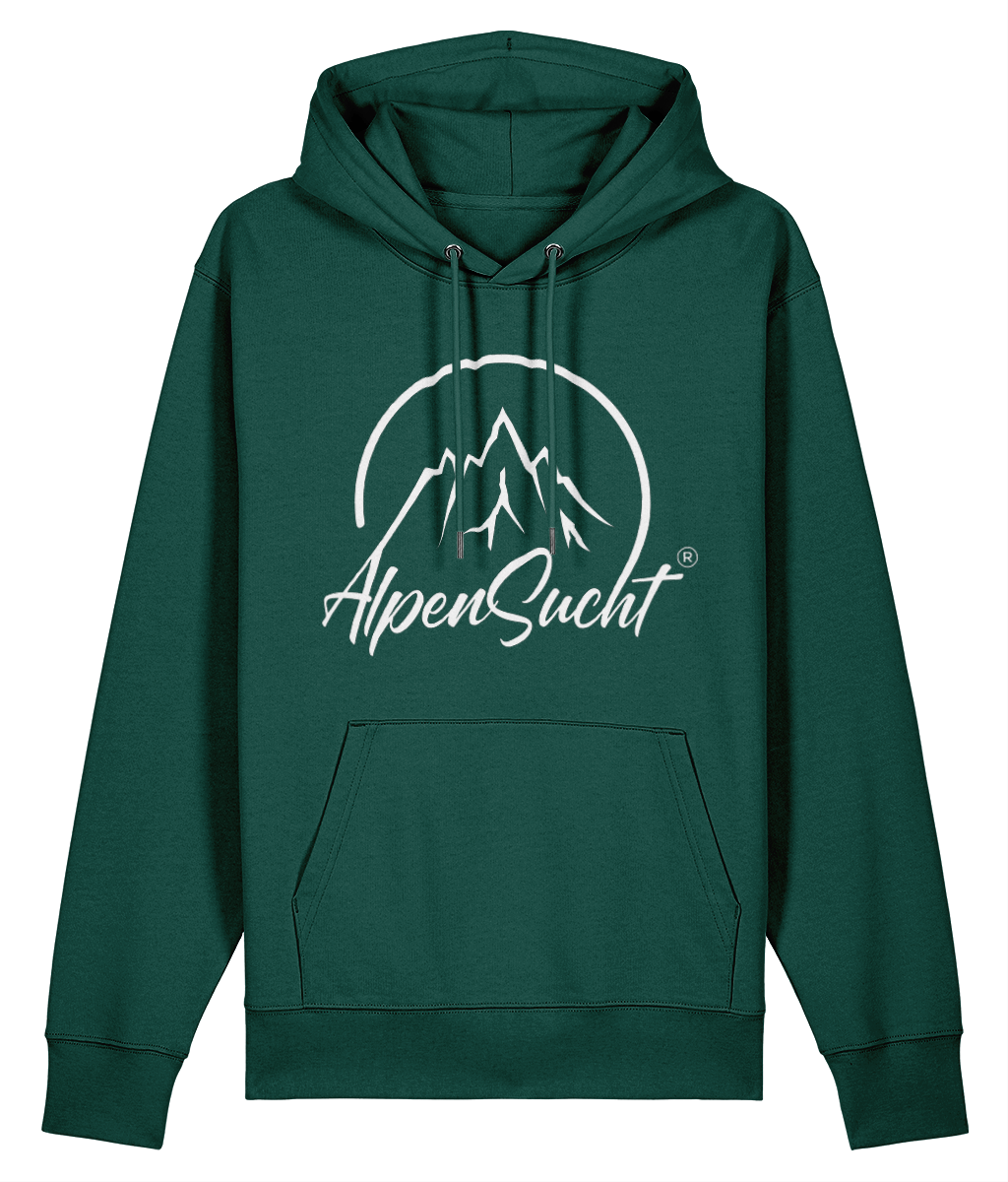 AlpenSucht® Unisex Hoodie mit weißem Logo