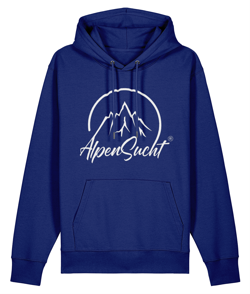 AlpenSucht® Unisex Hoodie mit weißem Logo