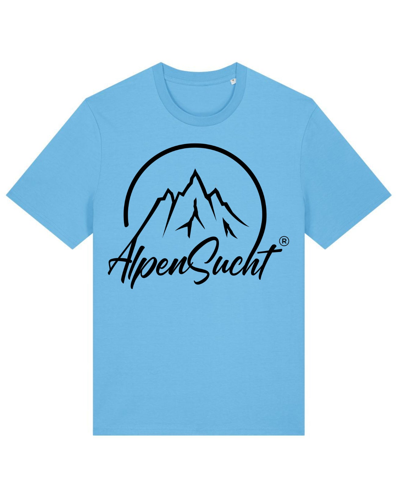 AlpenSucht® Organic Unisex T-Shirt mit schwarzem Logo