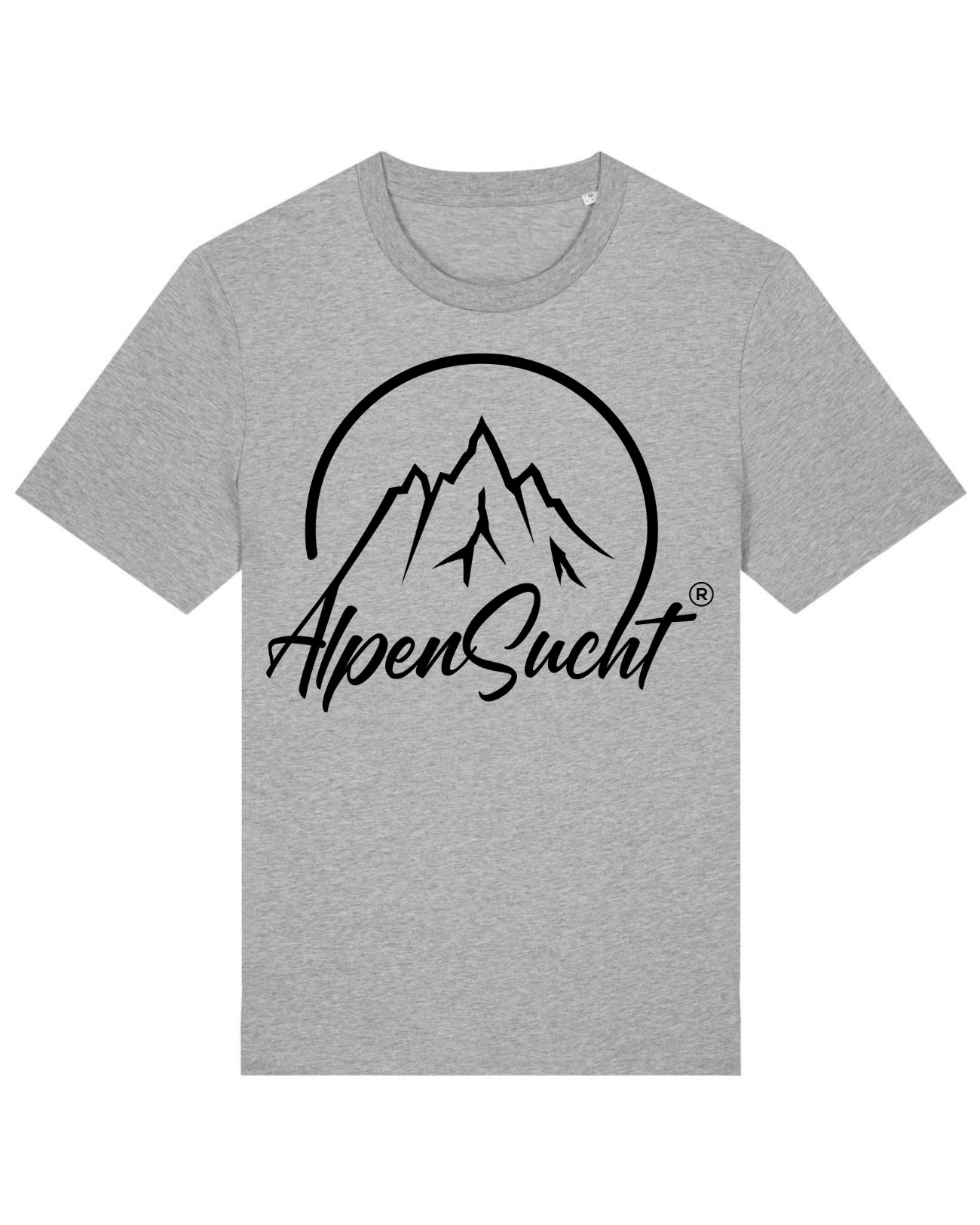 AlpenSucht® Organic Unisex T-Shirt mit schwarzem Logo