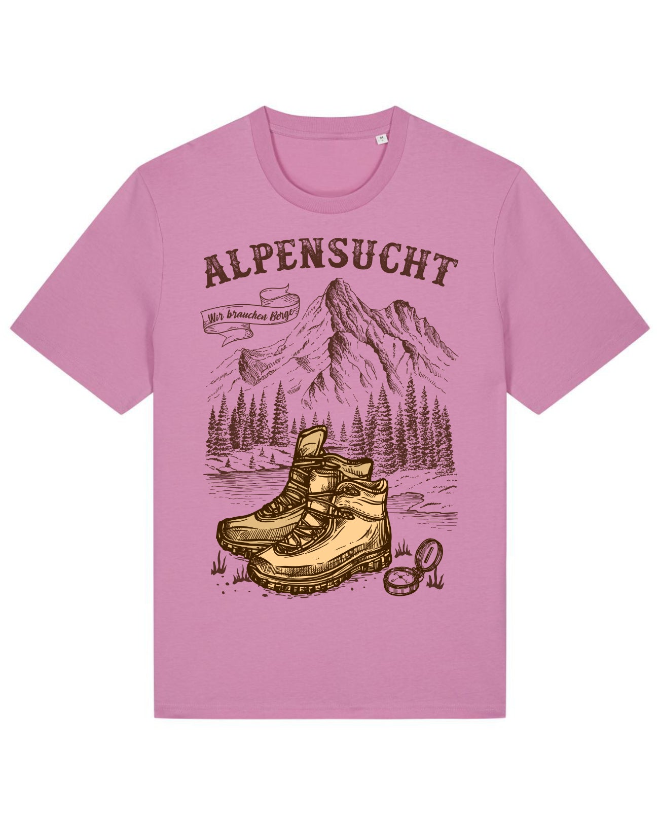 AlpenSucht® Organic Unisex T-Shirt "Wanderschuhe"