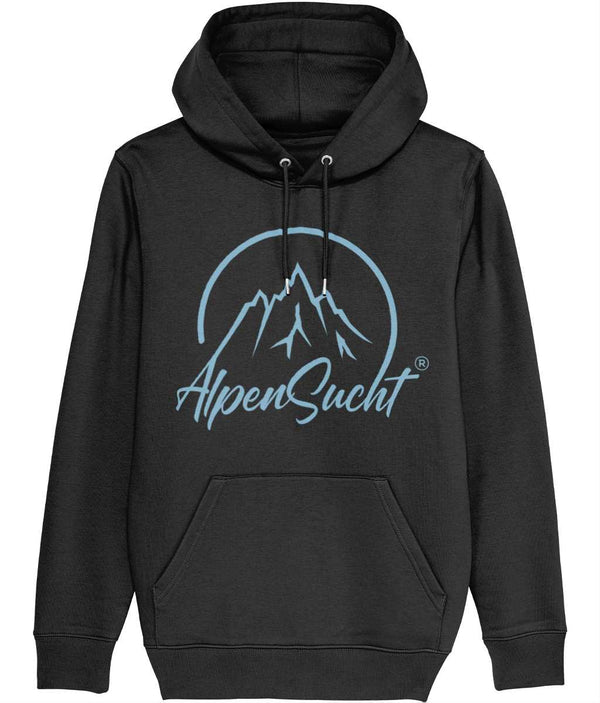 AlpenSucht® Unisex Hoodie Logo eisblau