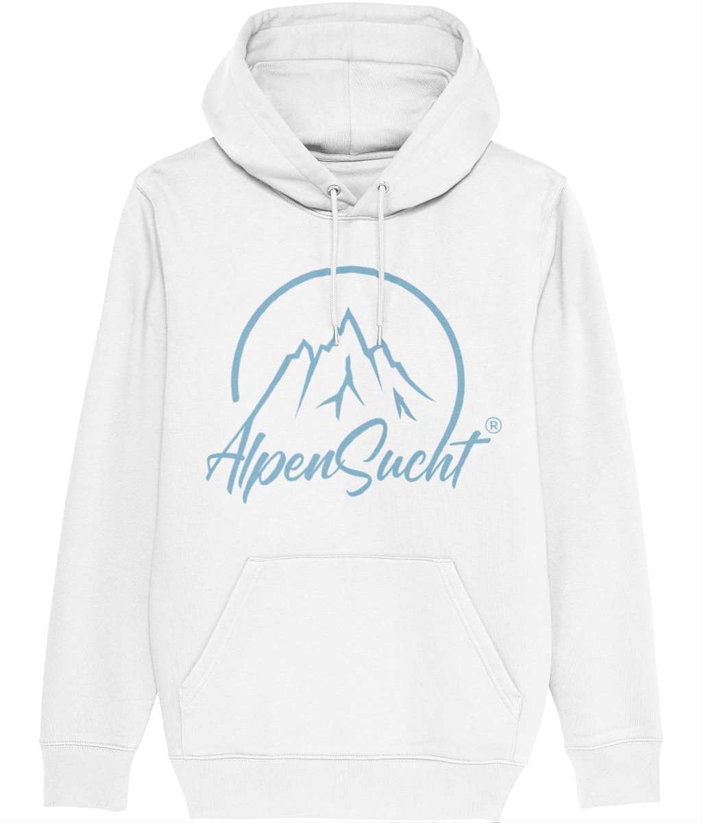 AlpenSucht® Unisex Hoodie Logo eisblau