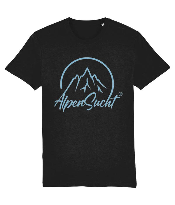 AlpenSucht® Organic Unisex T-Shirt Logo eisblau