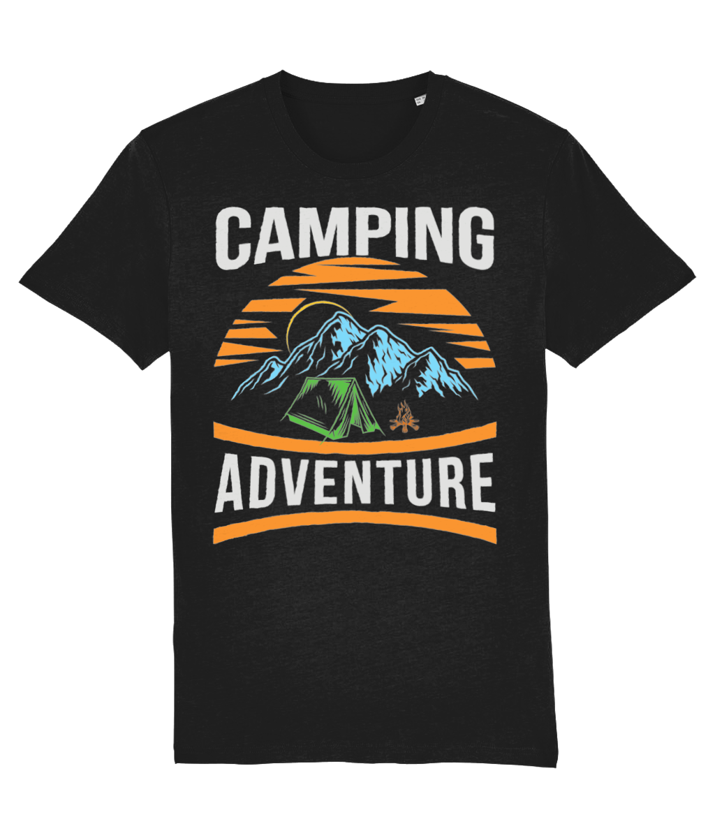 AlpenSucht® Organic Unisex T-Shirt "Mountain Camping"