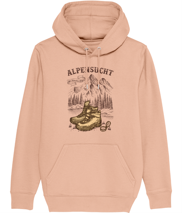 AlpenSucht® Unisex Hoodie "Wanderschuhe"