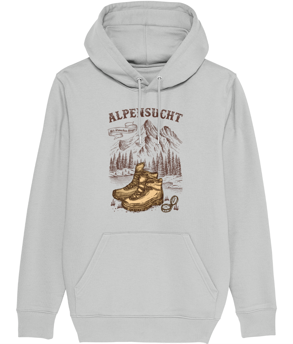 AlpenSucht® Unisex Hoodie "Wanderschuhe"