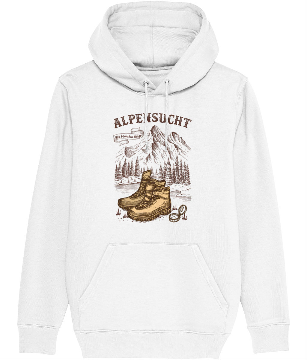 AlpenSucht® Unisex Hoodie "Wanderschuhe"