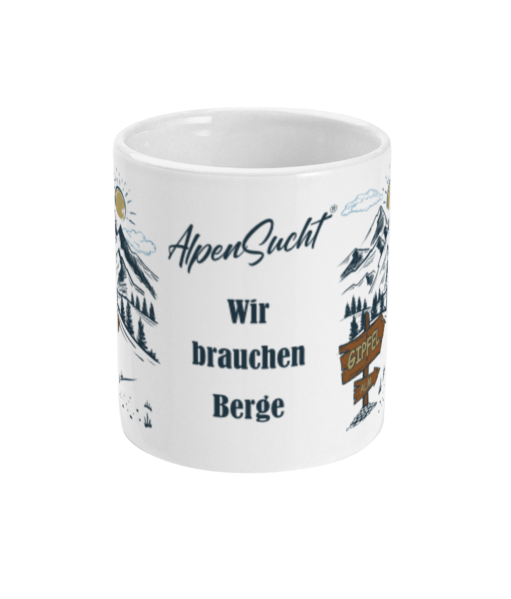 AlpenSucht® Keramiktasse Gipfelweg