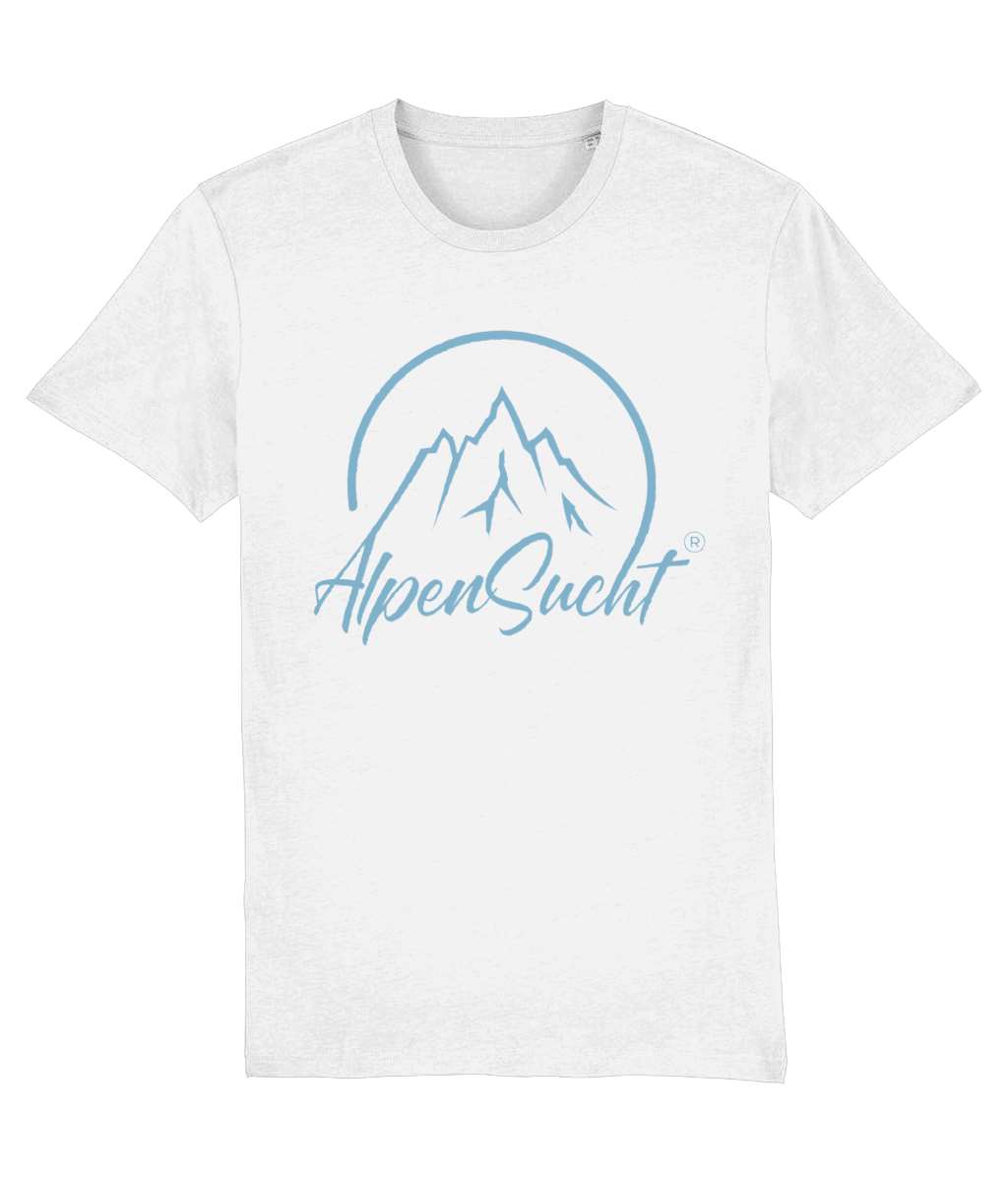 AlpenSucht® Organic Unisex T-Shirt Logo eisblau